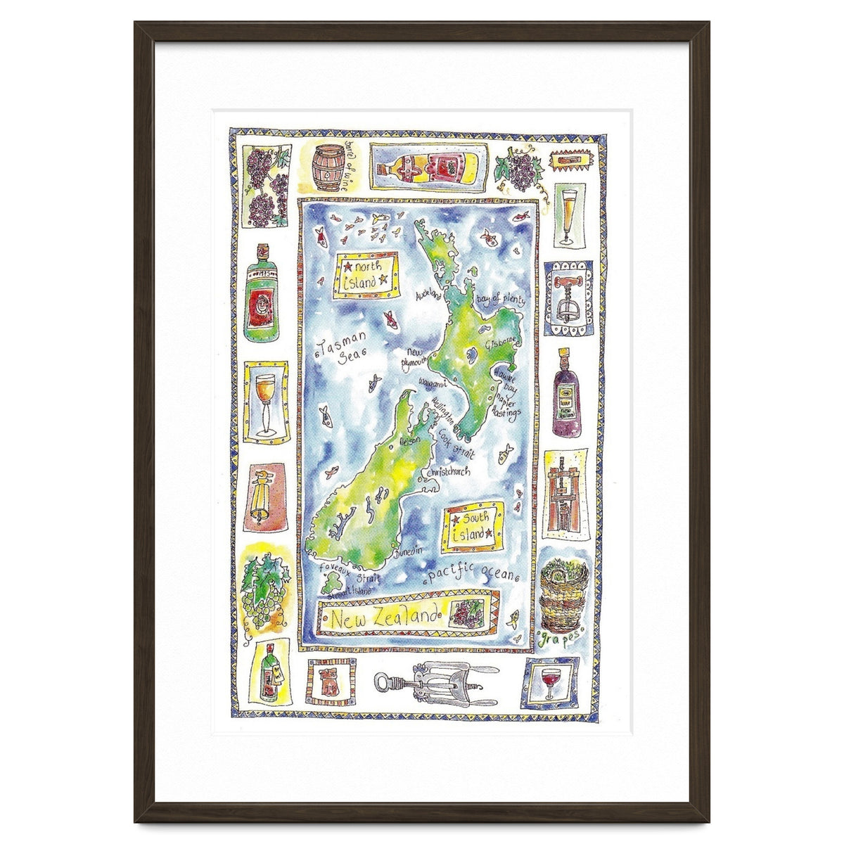 A wine map of New Zealand