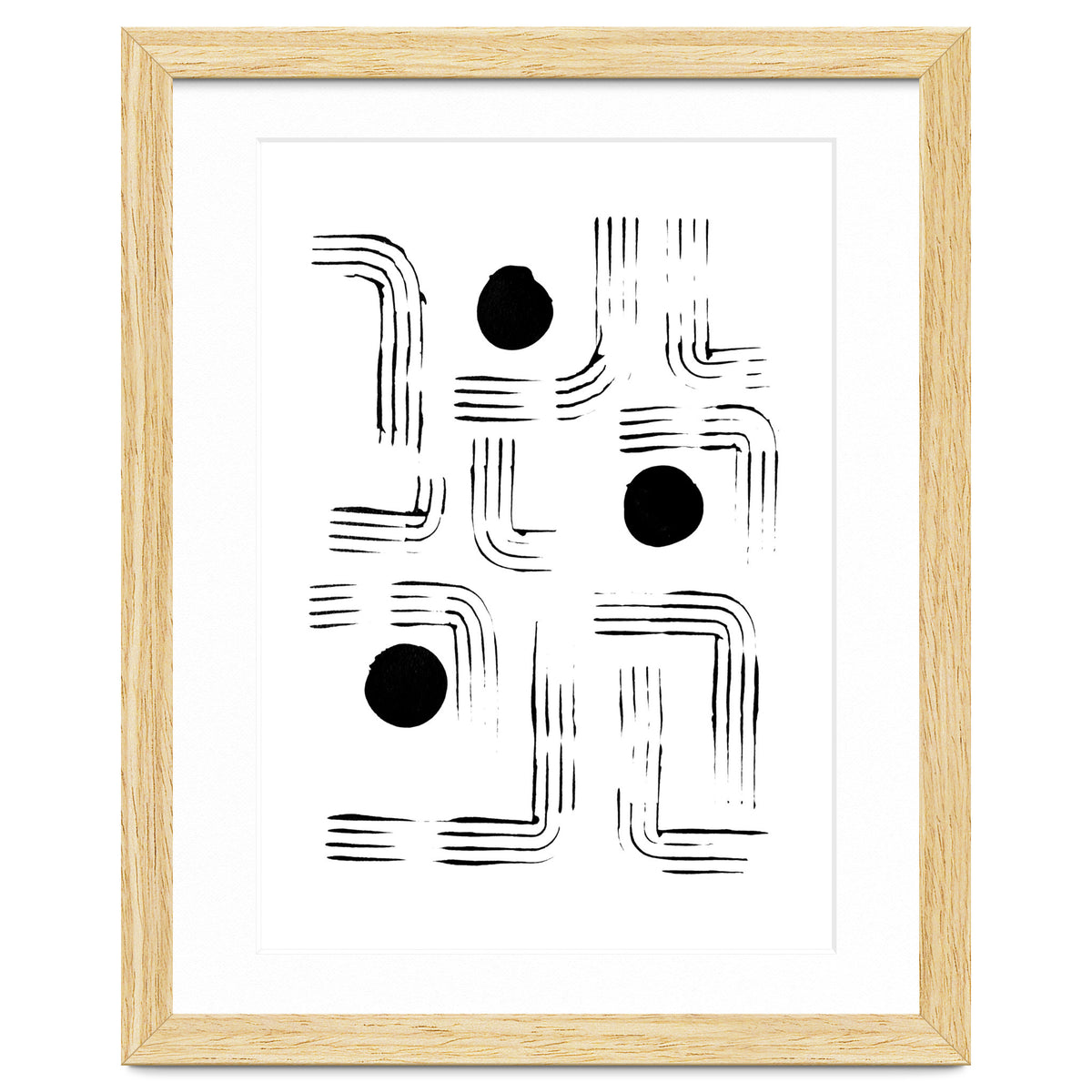 Mid-Century Modern Monochrome Print #1