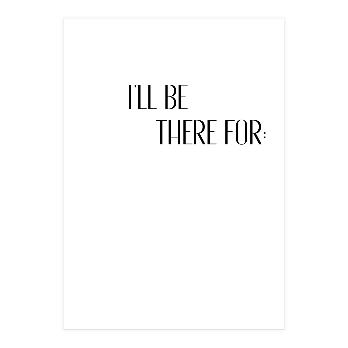 I'LL BE THERE  - 01 of 02 (Print Only)