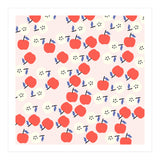 Cute Red Apples Pattern on Pink Background (Print Only) thumbnail