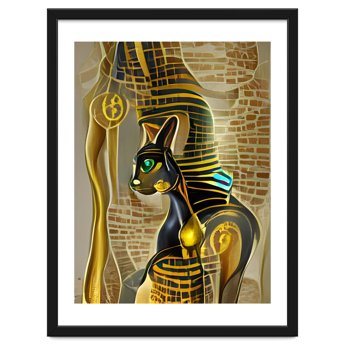 Ancient Egyptian Cat Goddess Bastet AI Art