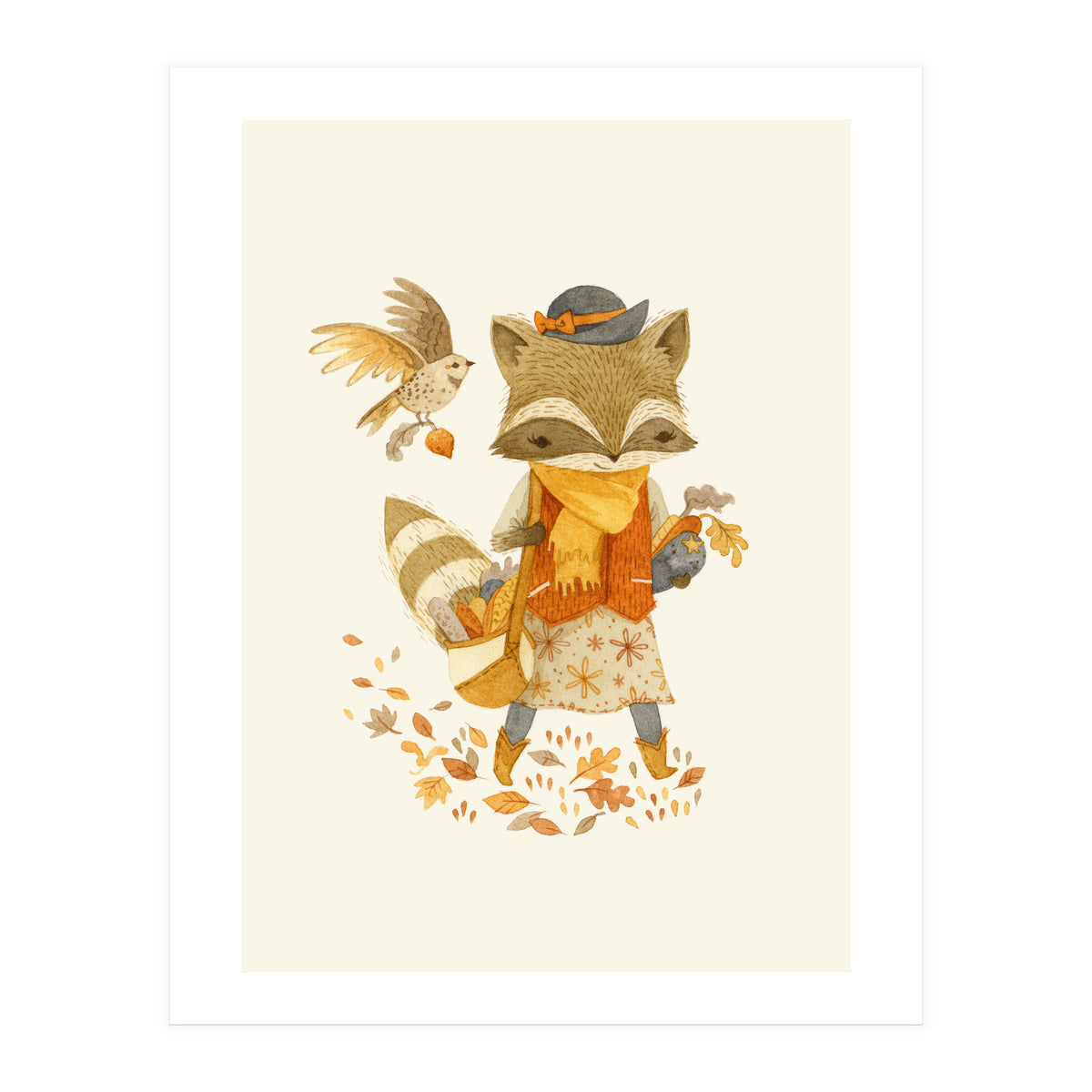 Rebecca The Radish Raccoon (Print Only)