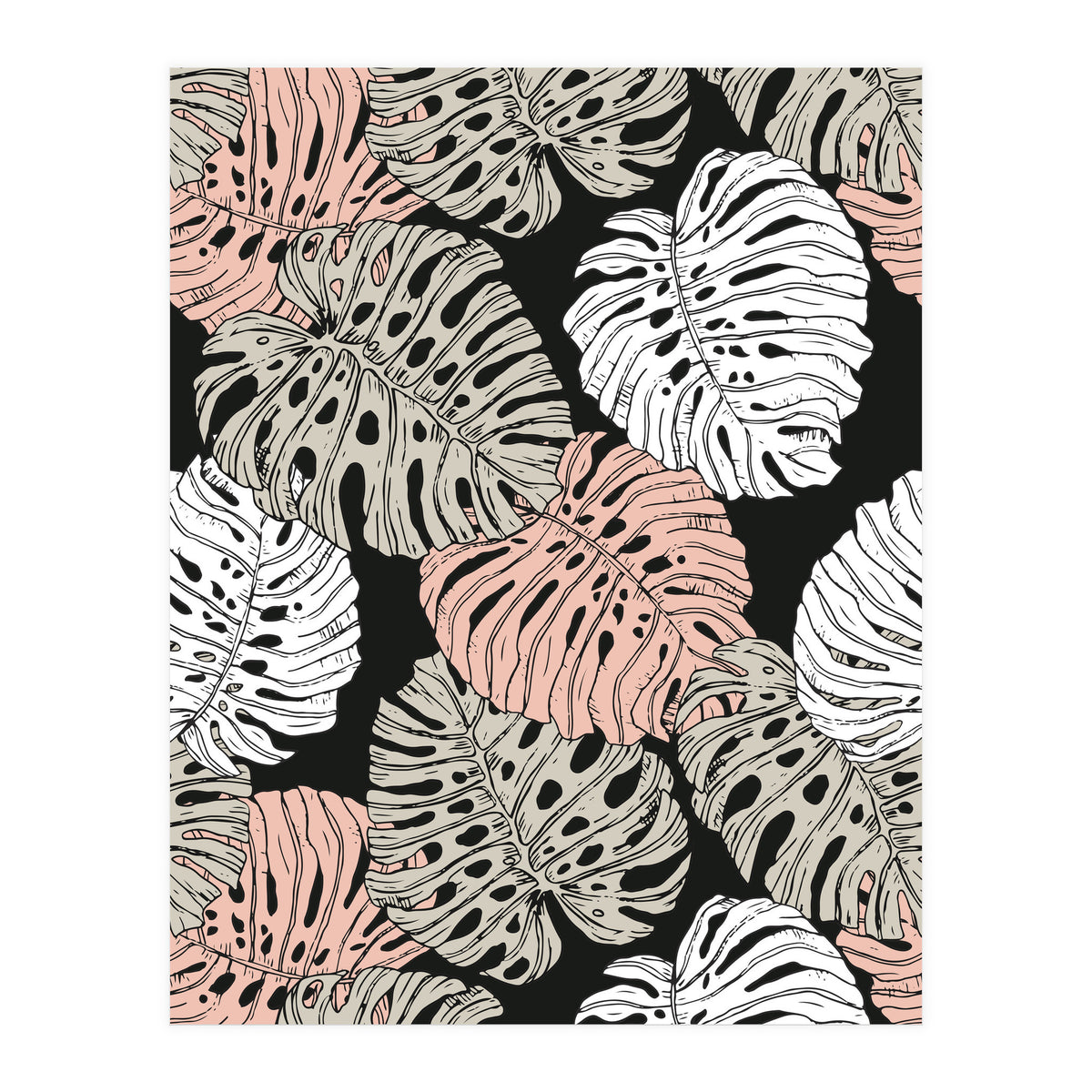 Monstera in the darkness of the jungle (Print Only)