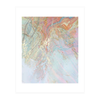 Marble Luxe, Abstract Nature Bohemian Texture, Blush Gold Scandanavian Pastel Neutral (Print Only)