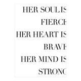 Fierce, Brave, Strong Female Empowerment Quote (Print Only) thumbnail