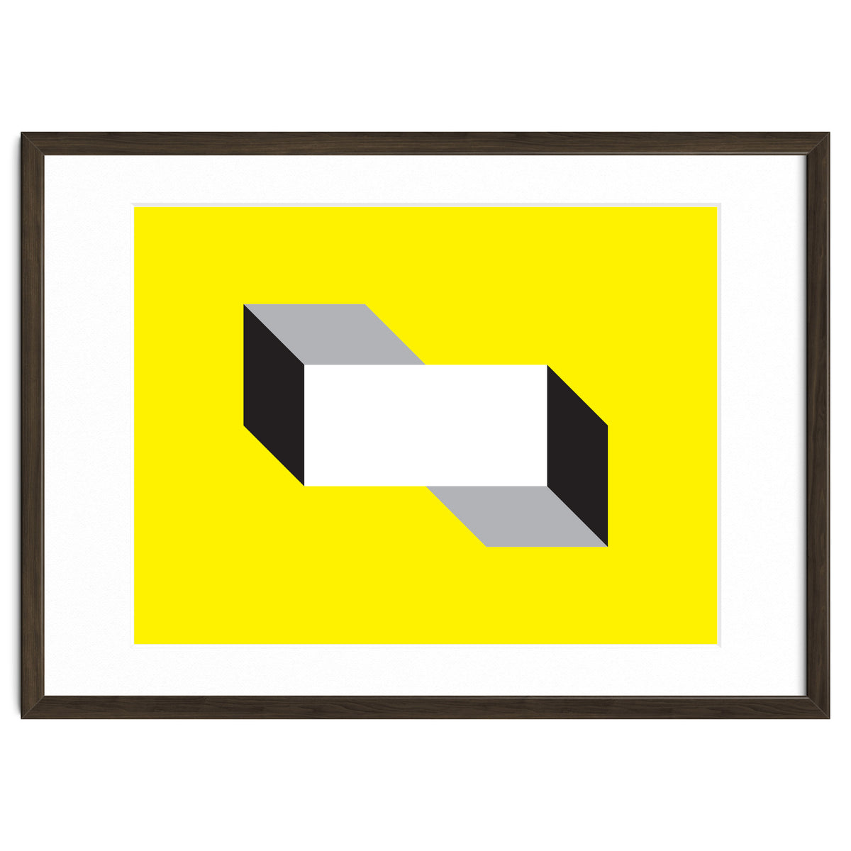 Geometric Shapes No. 50 - yellow, black & grey