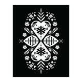 Scandinavian Folk Pattern Monochrome 01  (Print Only) thumbnail