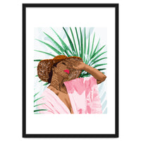 Sunshine in My Soul | Black Woman Tropical Travel | Modern Boho Palm Summer Vacation Fashion