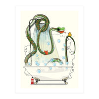 Snake in the Bath, Funny Bathroom Humour (Print Only)