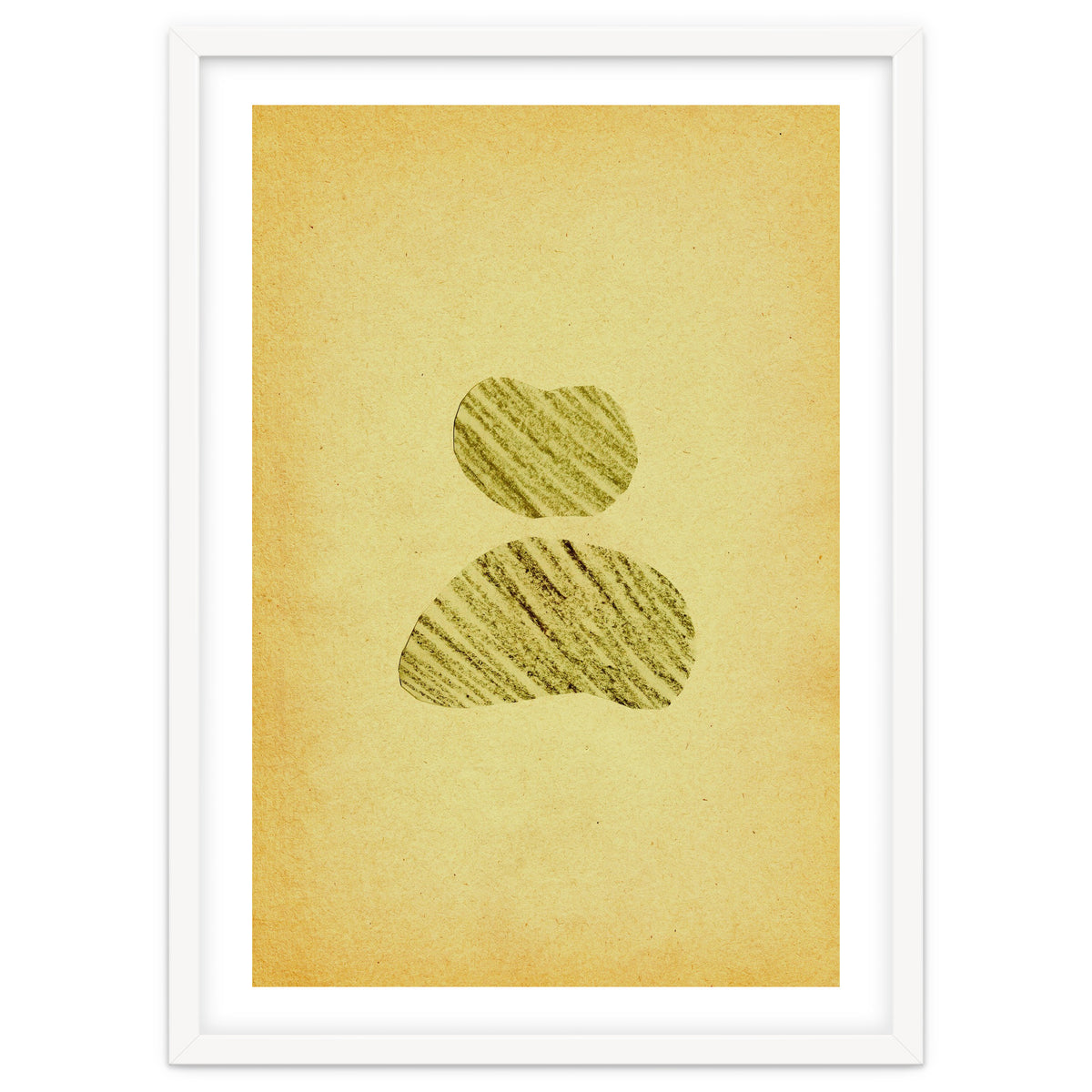 Balancing stones on the retro paper