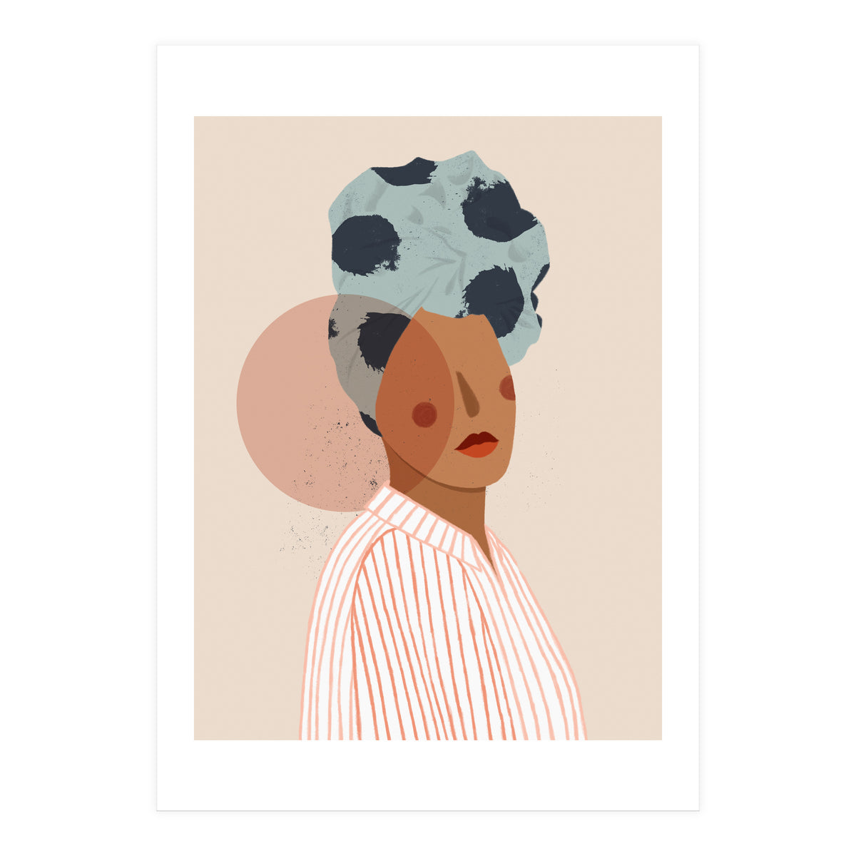Lady with stripes (Print Only)