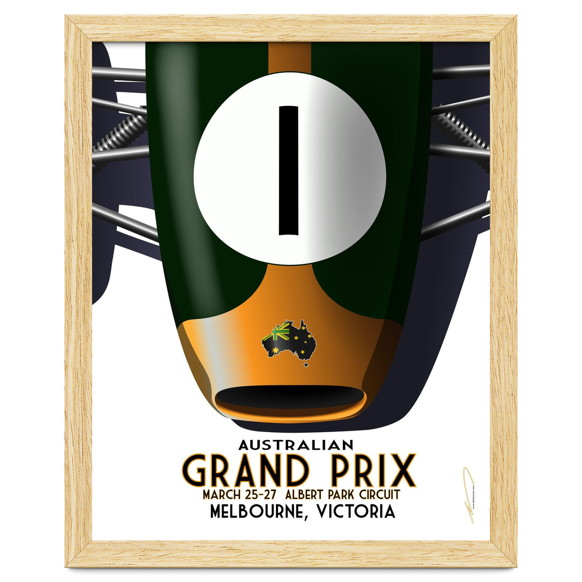 Australian Grand Prix Art Deco poster