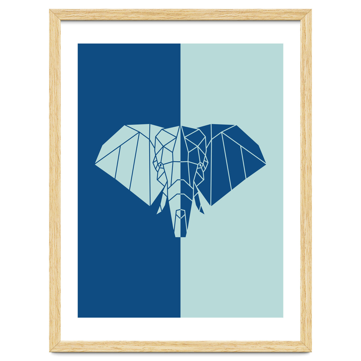 ELEPHANT IN BLUE ! POLYGON ART