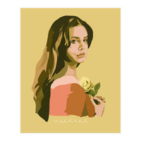 Lana Del Rey With Rose (Print Only)