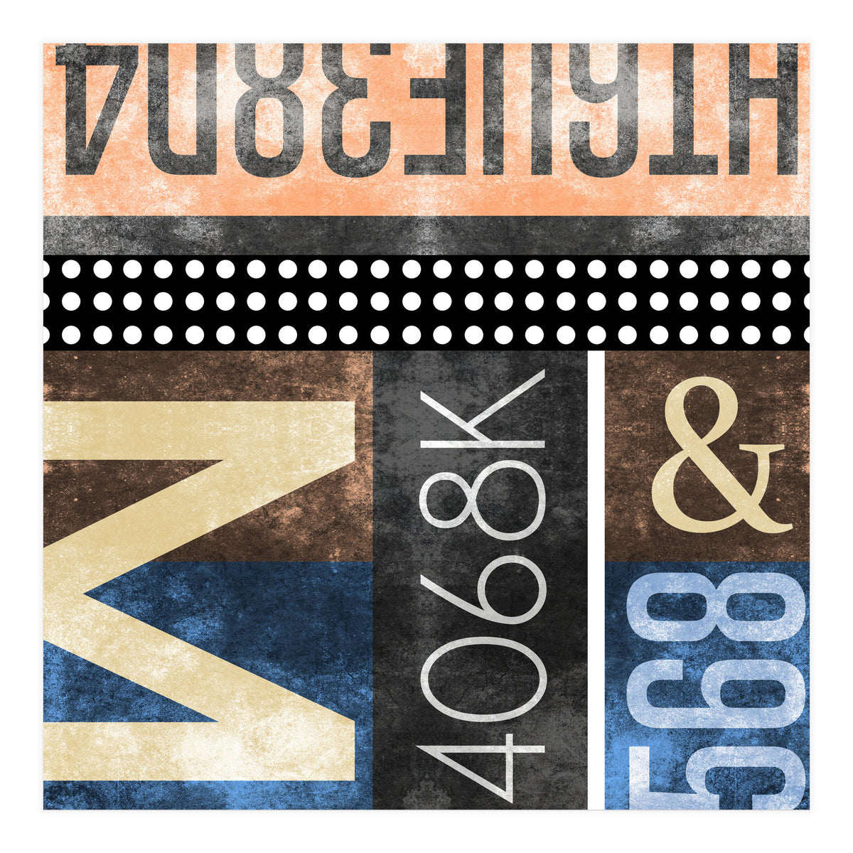 Typographic Industrial Abstract - M (Print Only)