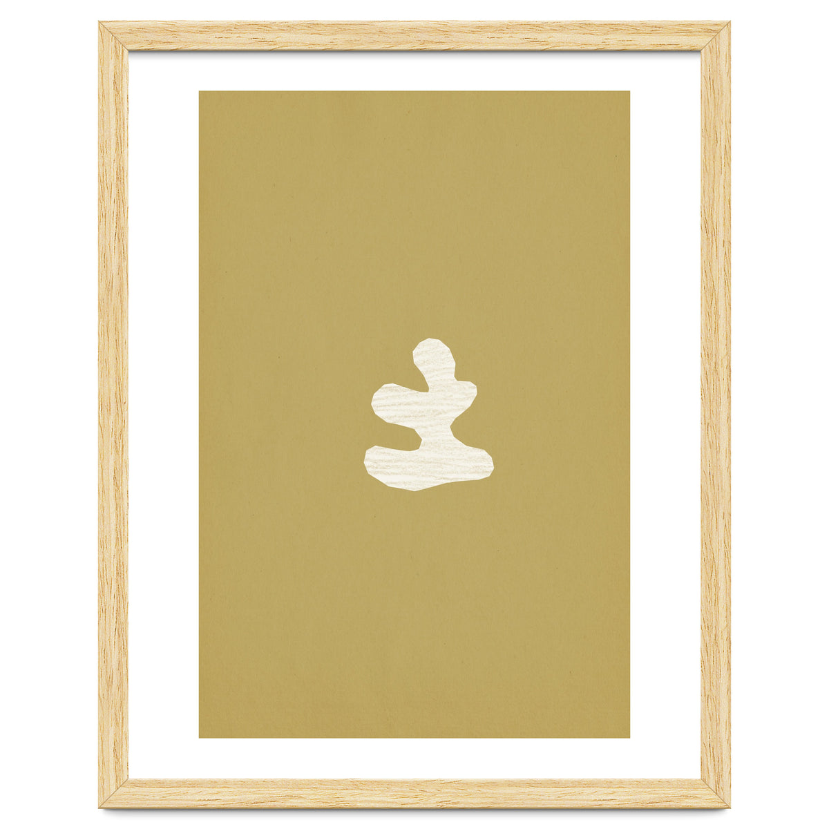 Olive green cut-out shapes