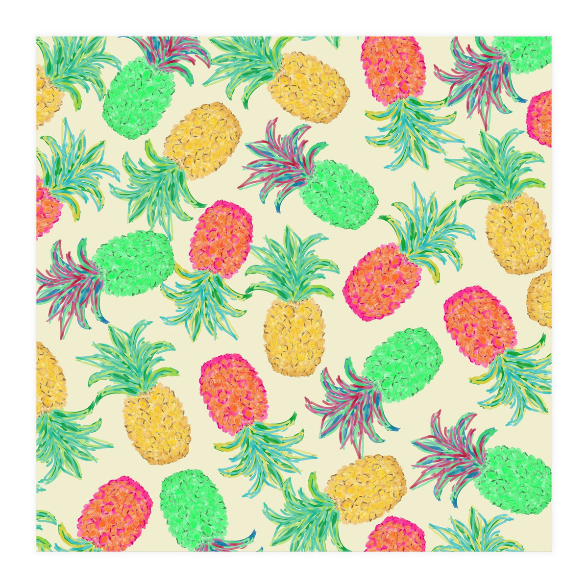 Pineapple Pandemonium Multicolo (Print Only)