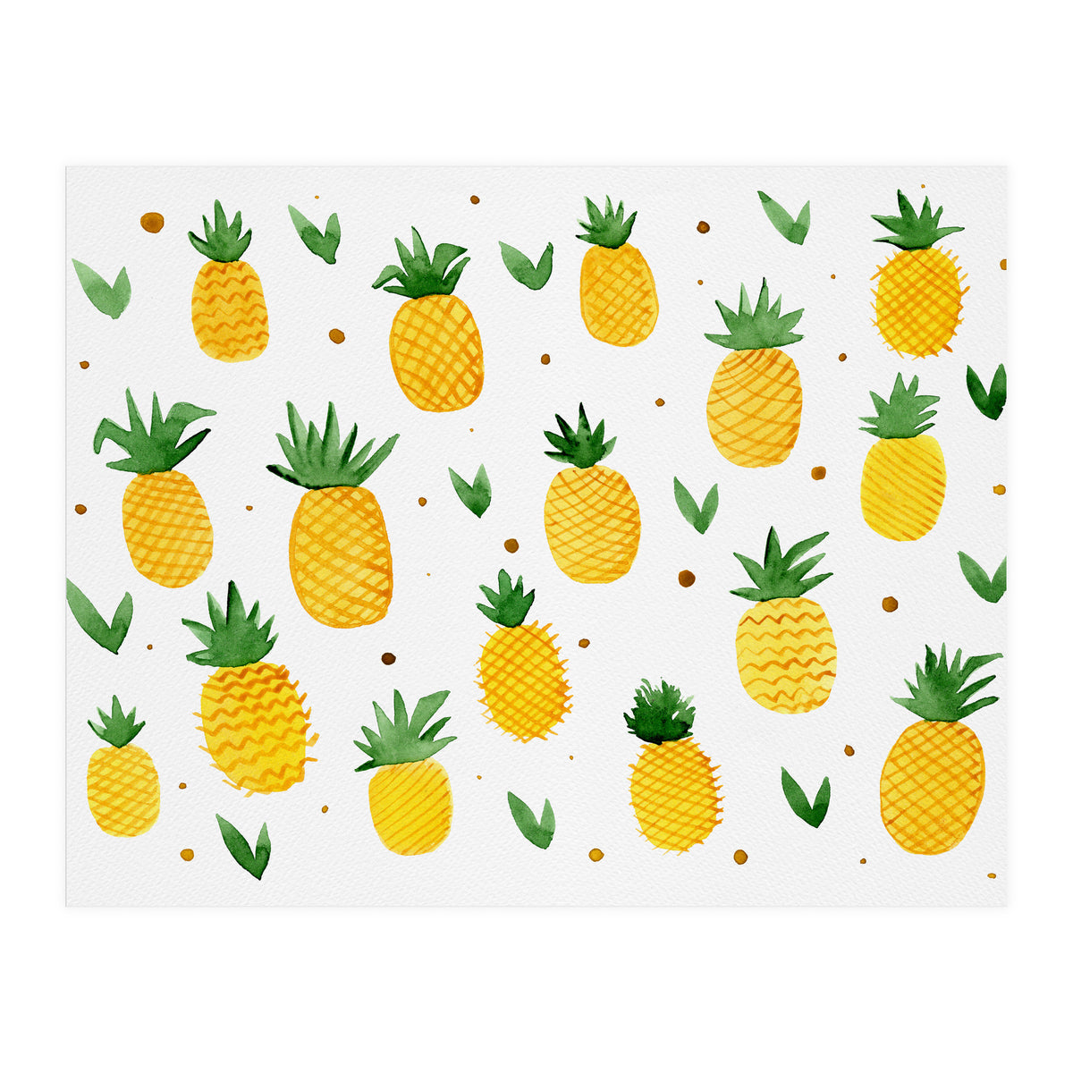 Watercolor pineapples (Print Only)