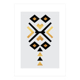 Gold And Black Abstract Tribal (Print Only) thumbnail