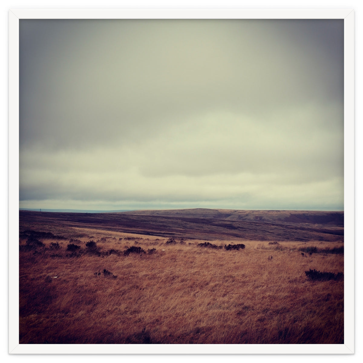 Bleak winter landscape of Saddleworth Moor