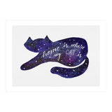 Watercolor galaxy cat (Print Only) thumbnail