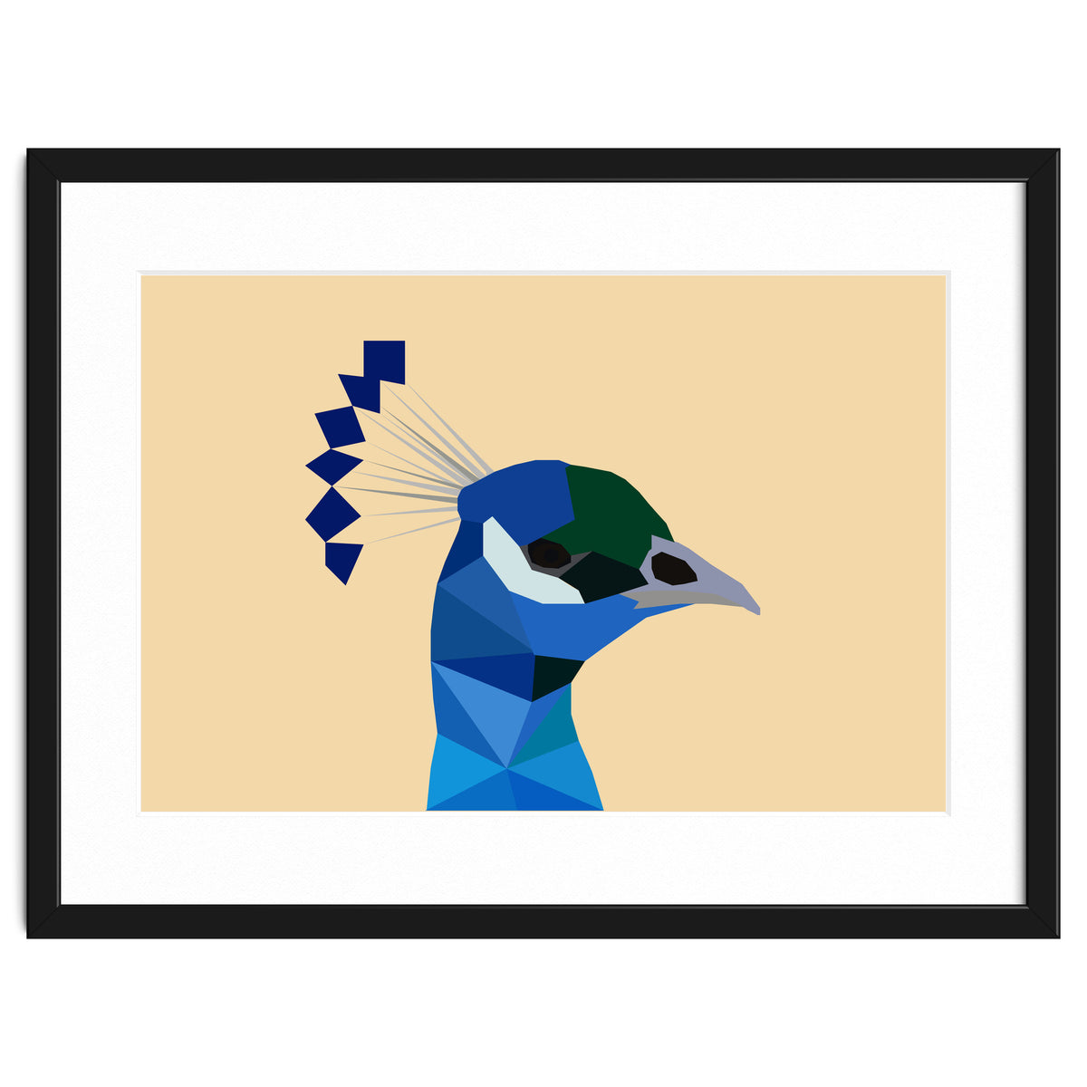 Peacock Low Poly Art