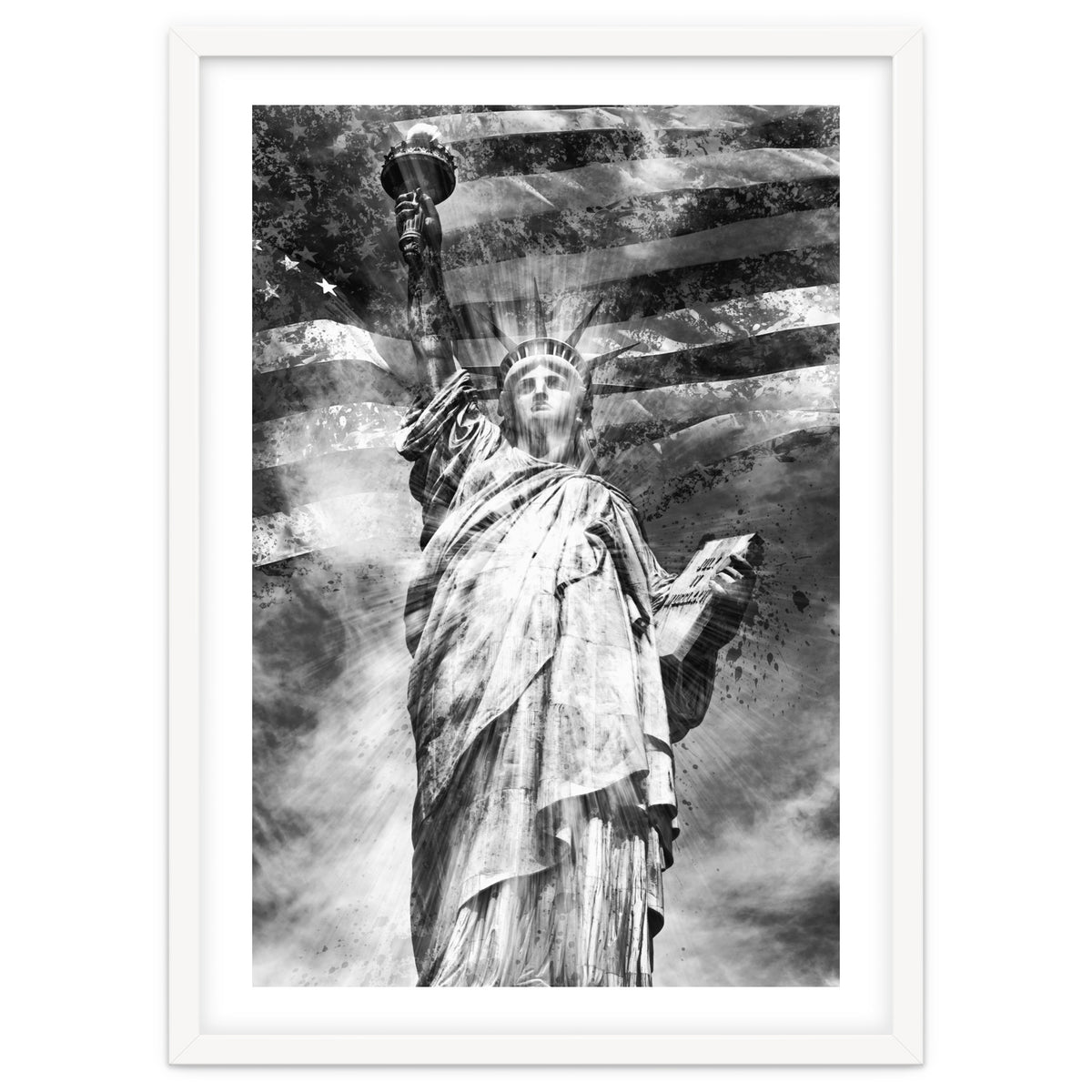 MODERN ART Statue of Liberty | Monochrome