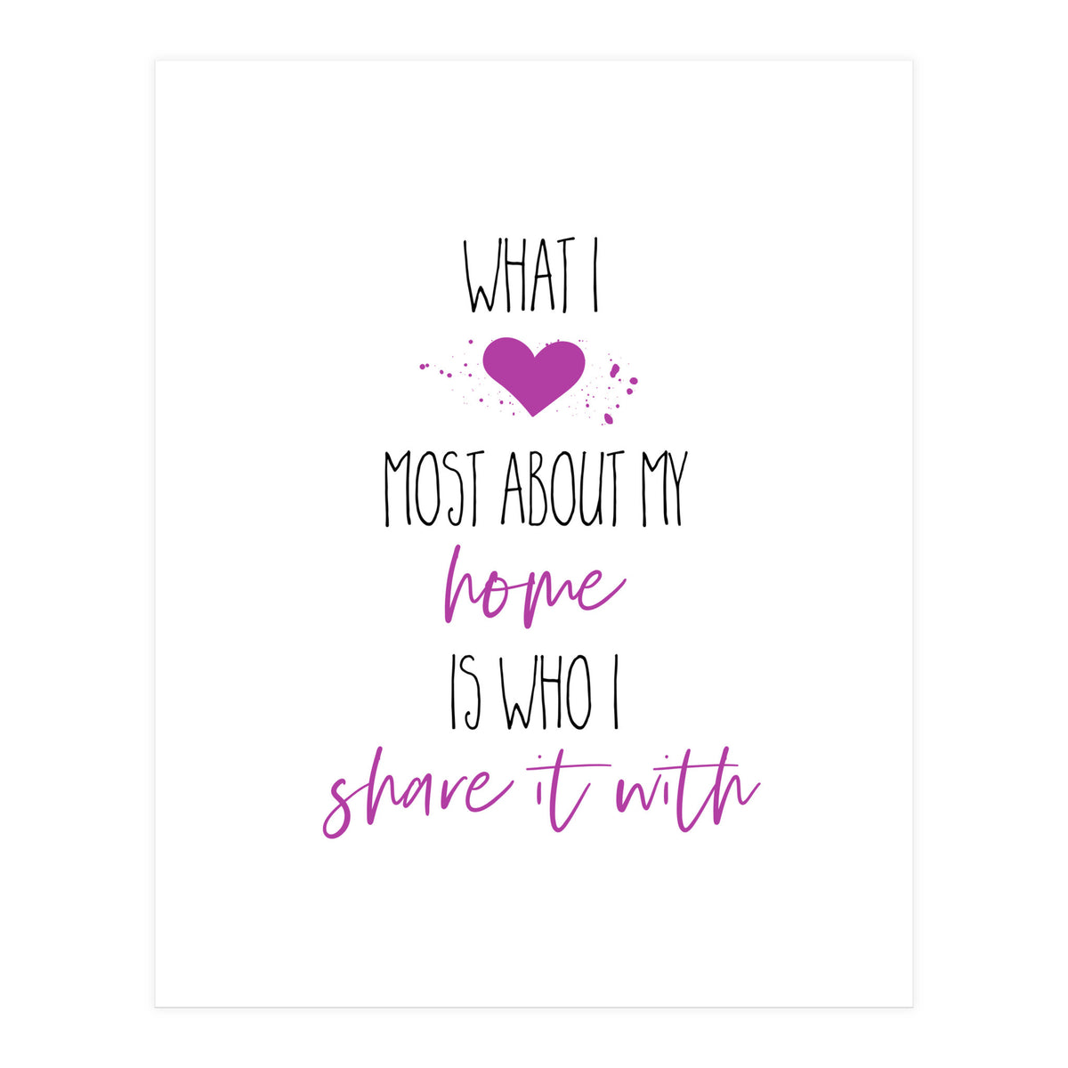 What I love most about my home (Print Only)