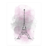 Watercolor Art Eiffel Tower | pink (Print Only) thumbnail