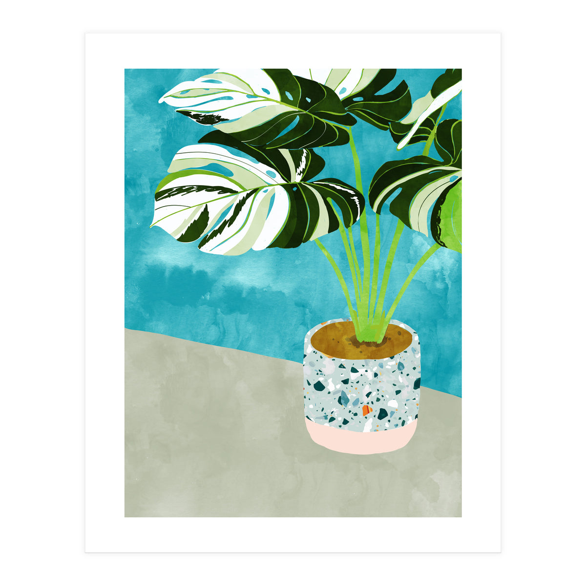 Variegated Monstera (Print Only)