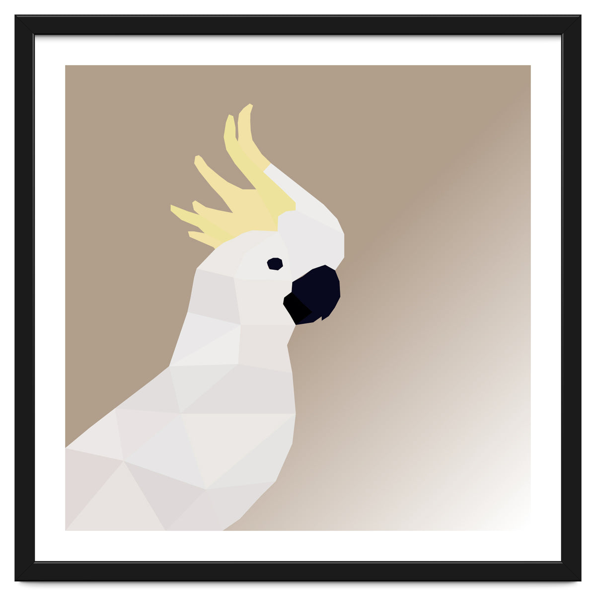 Cockatoo Bird Low Poly Art