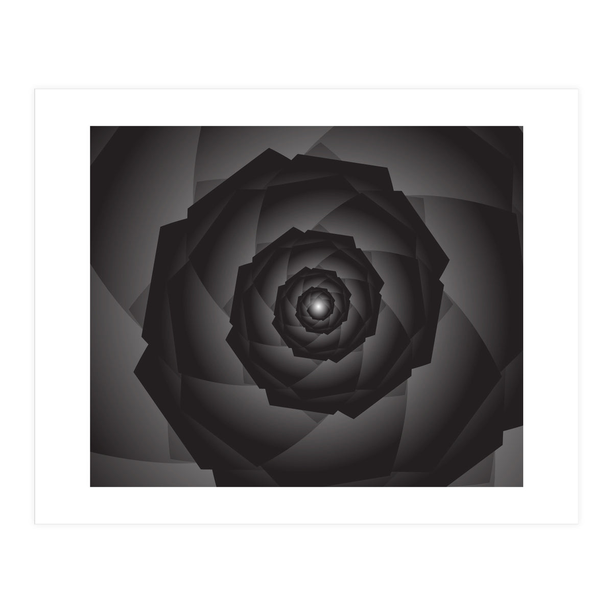 Mono Chrome Tech Spiral Pattern (Print Only)