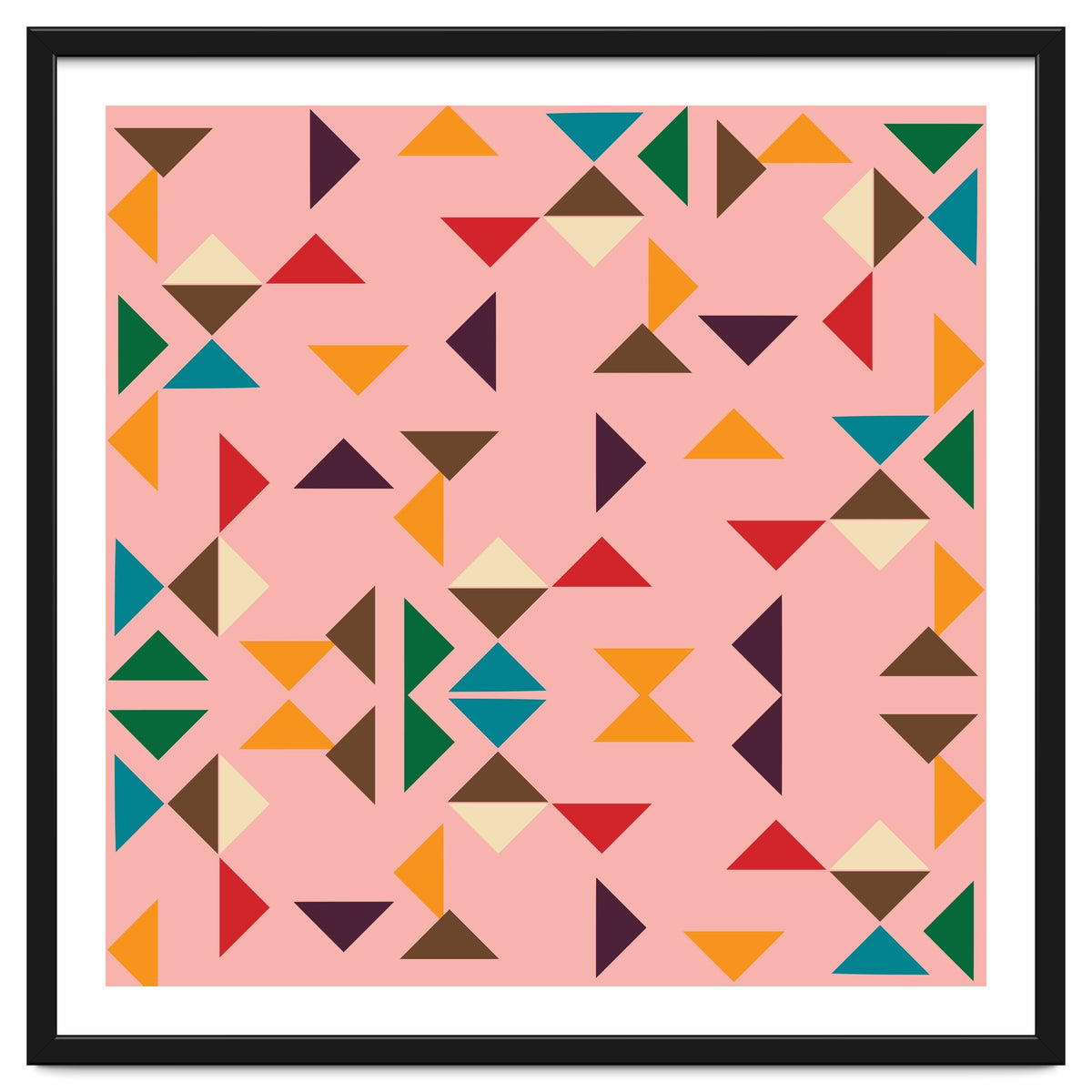 Kilim Pink Triangle Pattern