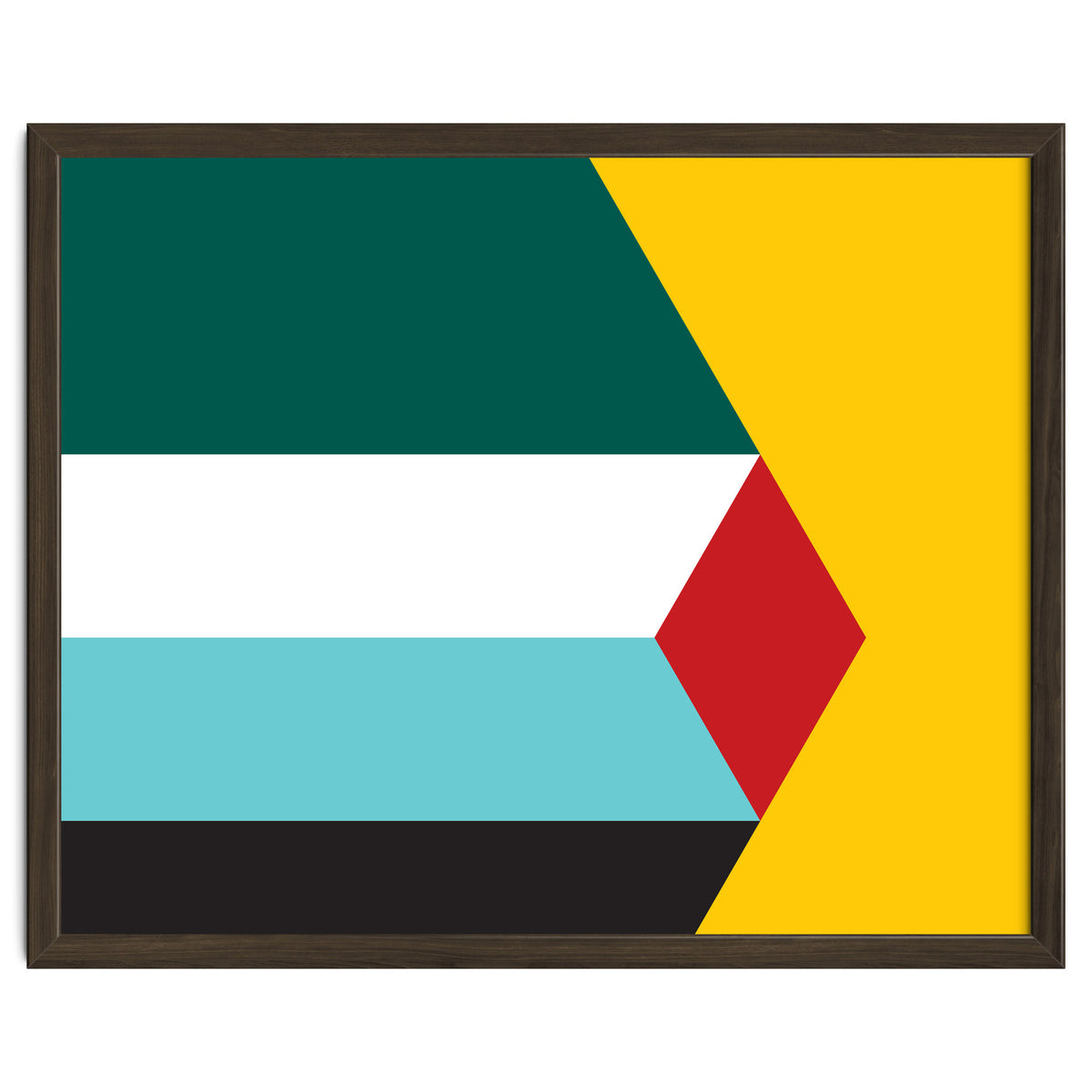 Geometric Shapes No. 43 - yellow & green