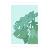 Minimal Monstera Leaves - Greener Eden (Print Only) thumbnail