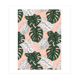 Hand drawing monstera pastel color (Print Only) thumbnail