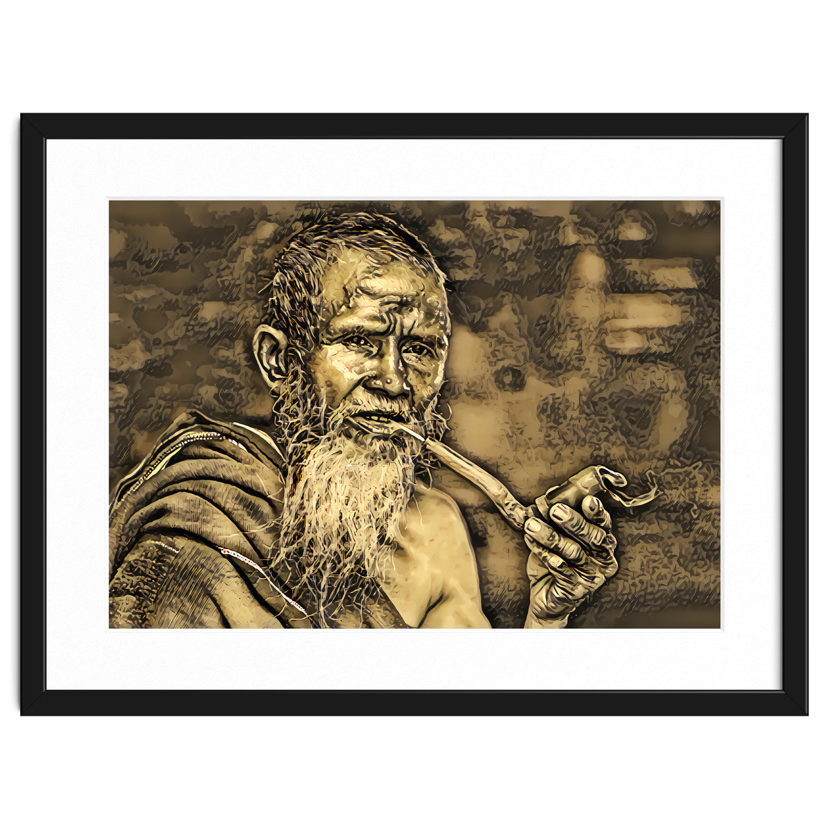 Old Man with Pipe