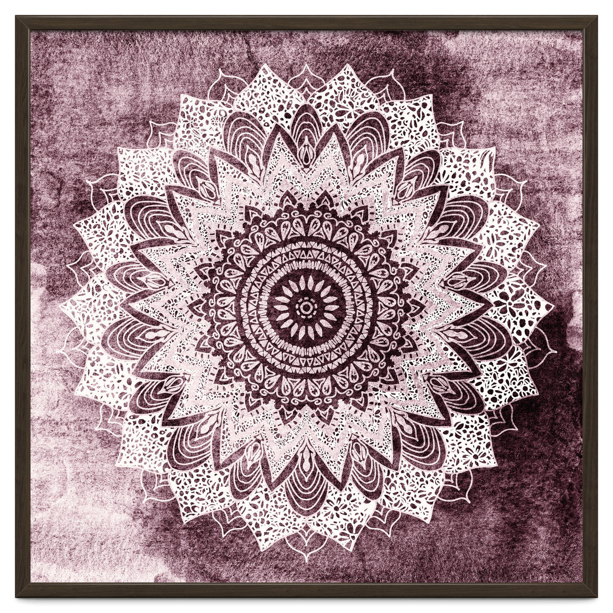 Bohochic Mandala In Burgundi