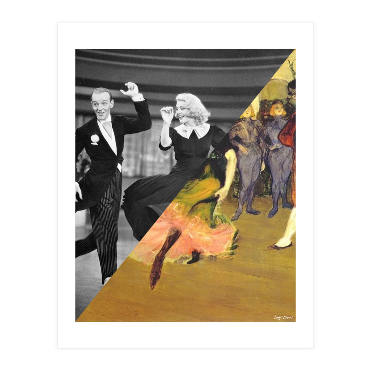 Toulose Lautrec's Dance At The Mouline Rouge & Ginger Rogers (Print Only)