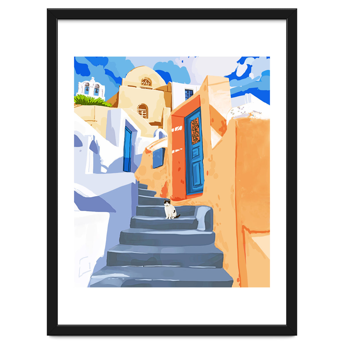 Cat in Greece, Architecture Tropical Exotic Travel