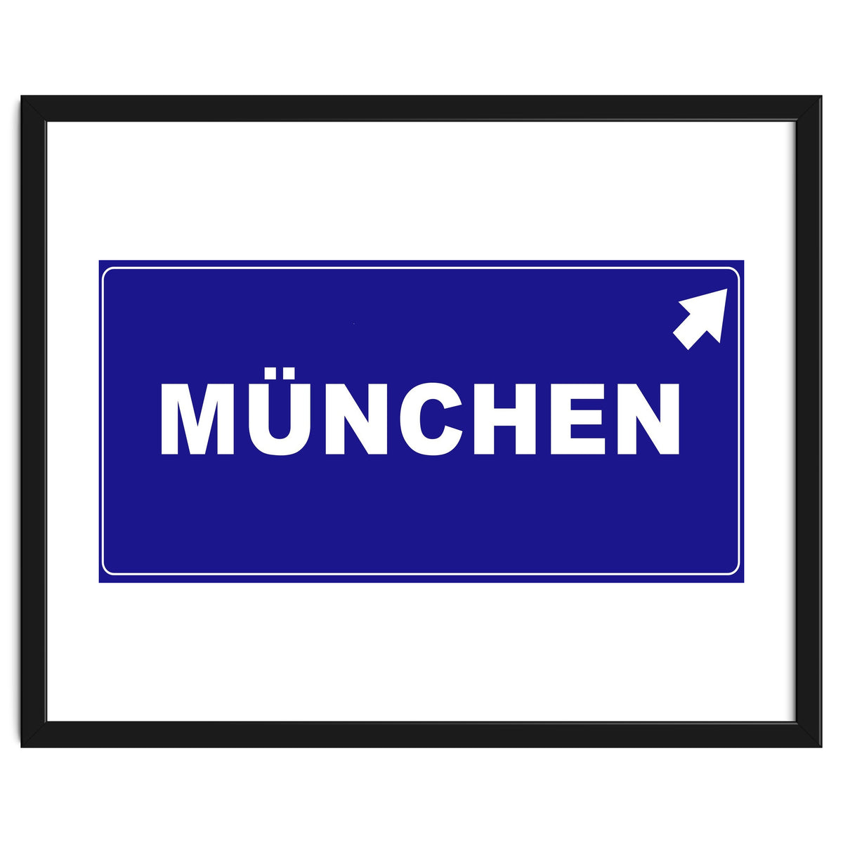 Let`s go to Munchen, Germany! Blue road sign