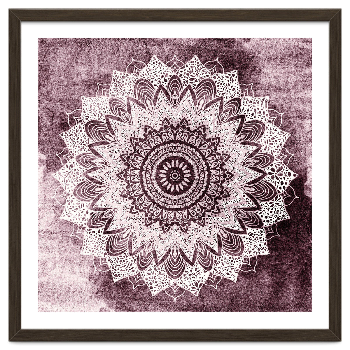 Bohochic Mandala In Burgundi