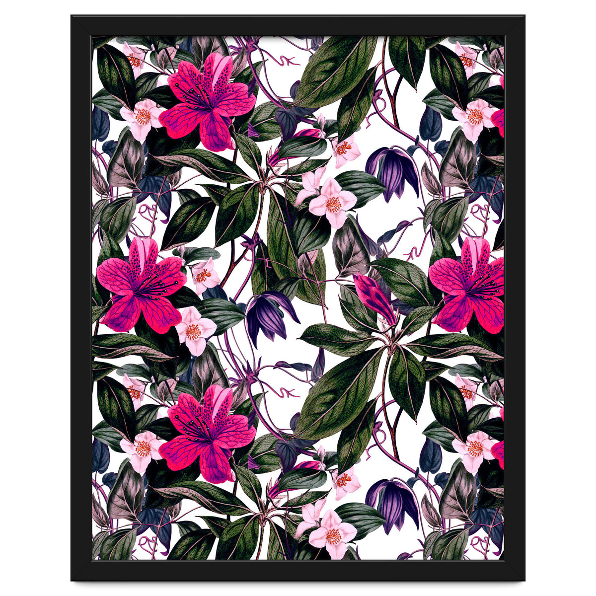 Pattern antique botanical flowers