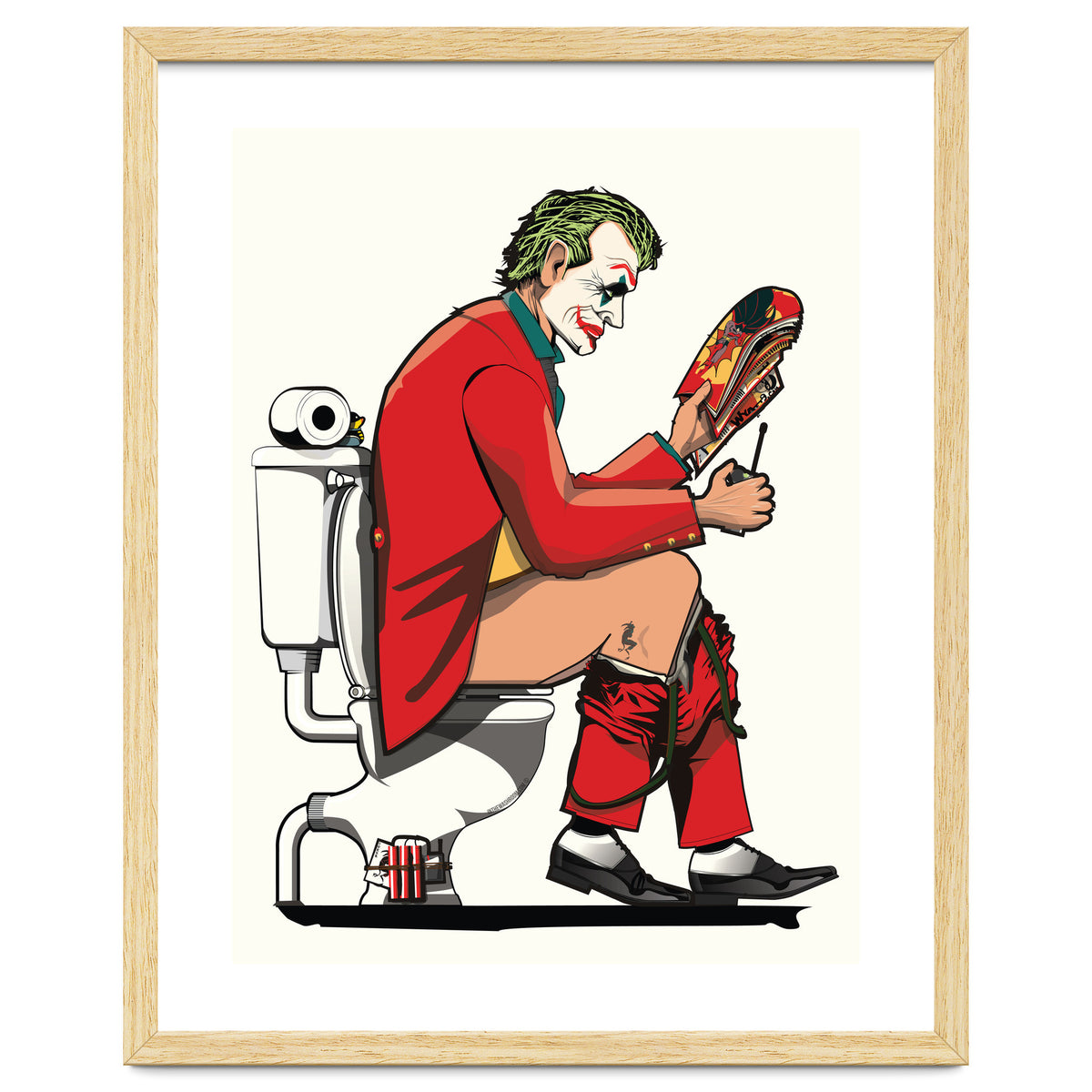 Joker on the Toilet, funny Bathroom Humour