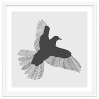 Bird Grey Poster