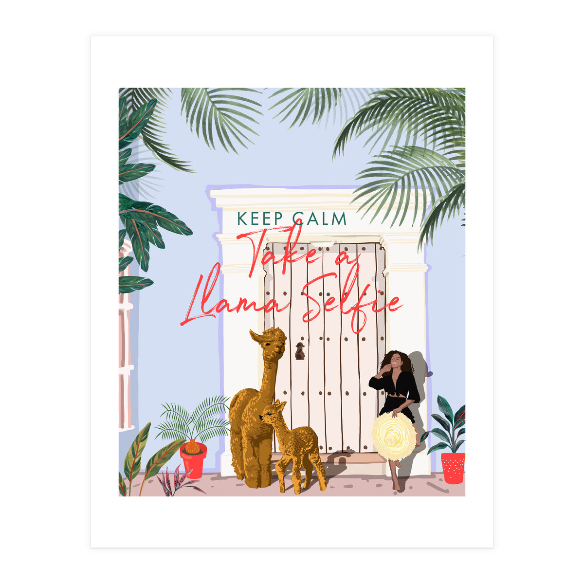 Llama Selfie (Print Only)