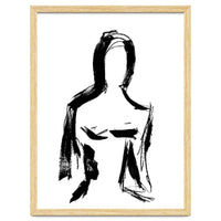 Abstract Monochrome Female Figure