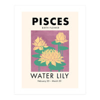 Pisces Birth Flower Water Lily (Print Only)