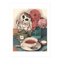 Sweet Little Tea Owl (Print Only)