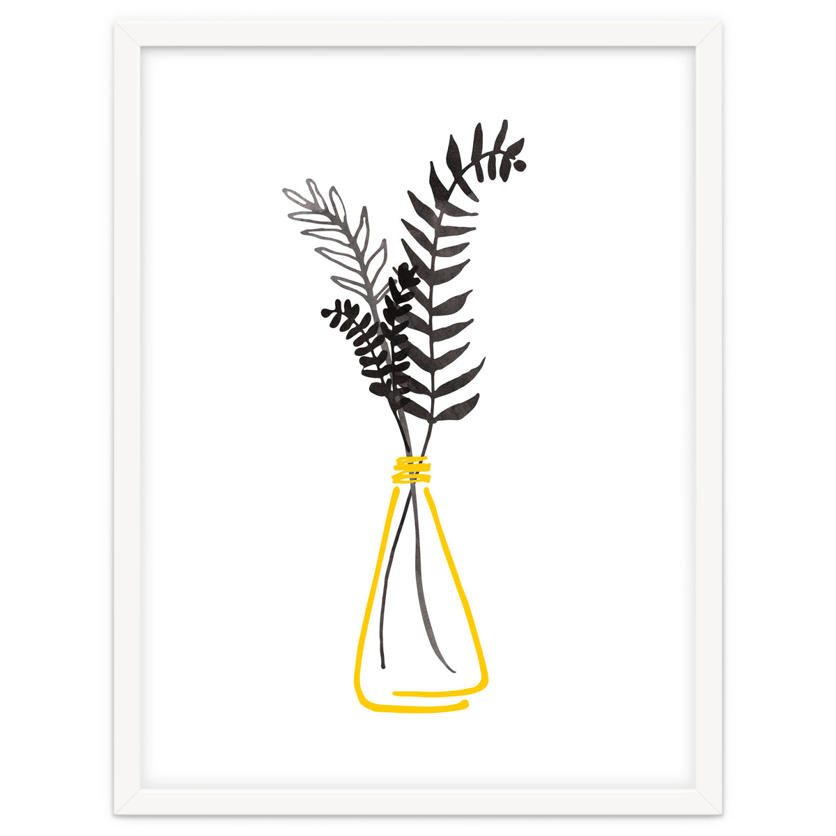 Black Watercolor Bouquet